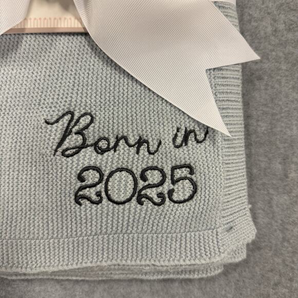 NEW Bonbini Baby Blanket & Hat 2pc Set Embroidered Born in 2025 Stepping Stones - Picture 2 of 4